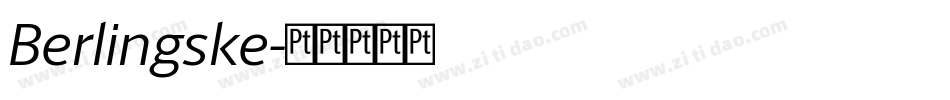 Berlingske字体转换