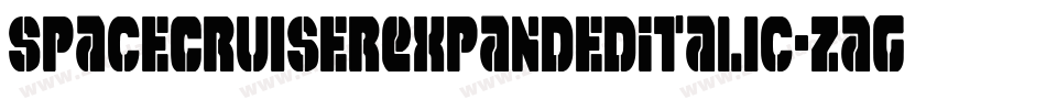 SpaceCruiserExpandedItalic-zaG1字体转换 SpaceCruiserExpandedItalic-zaG1字体转换