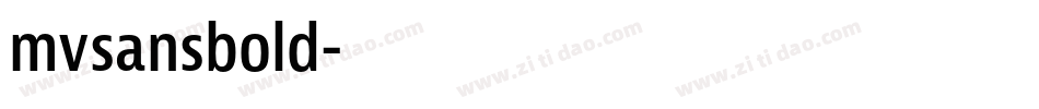 mvsansbold字体转换