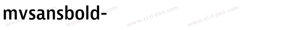 mvsansbold字体转换