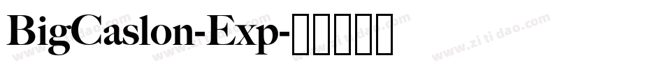 BigCaslon-Exp字体转换
