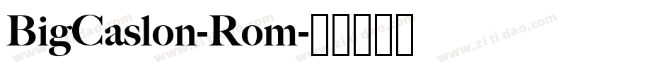 BigCaslon-Rom字体转换