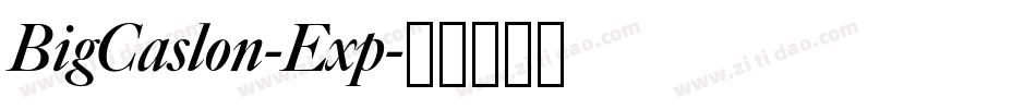 BigCaslon-Exp字体转换
