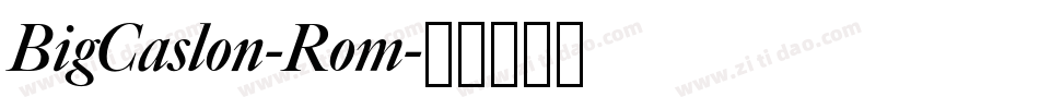 BigCaslon-Rom字体转换