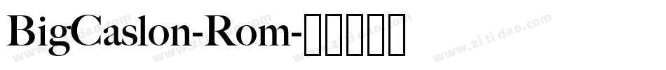 BigCaslon-Rom字体转换