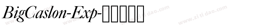 BigCaslon-Exp字体转换