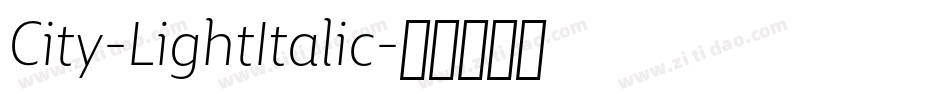 City-LightItalic字体转换