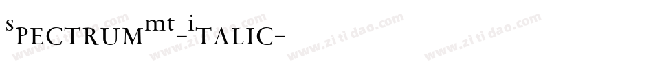 SpectrumMT-Italic字体转换