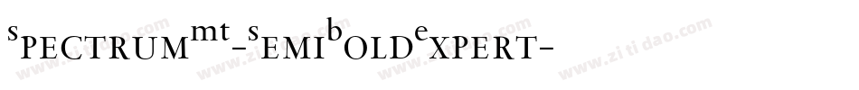 SpectrumMT-SemiBoldExpert字体转换
