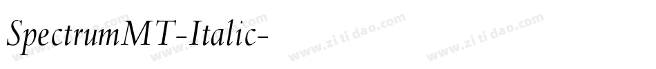 SpectrumMT-Italic字体转换