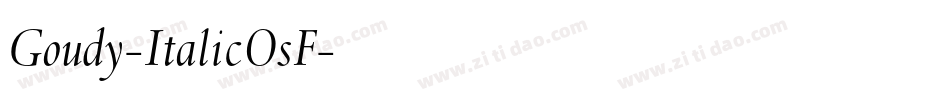 Goudy-ItalicOsF字体转换