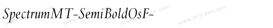 SpectrumMT-SemiBoldOsF字体转换