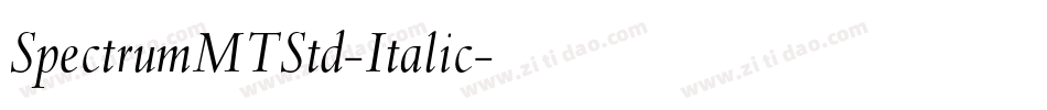 SpectrumMTStd-Italic字体转换