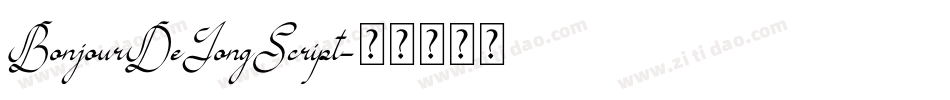 BonjourDeJongScript字体转换