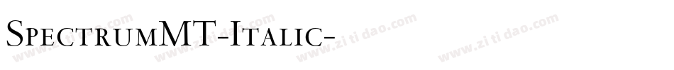 SpectrumMT-Italic字体转换