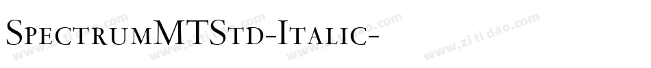 SpectrumMTStd-Italic字体转换