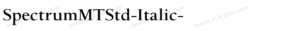 SpectrumMTStd-Italic字体转换