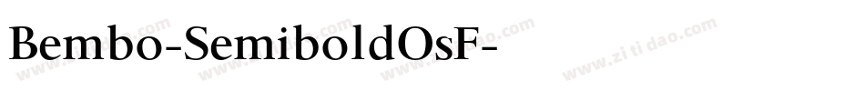 Bembo-SemiboldOsF字体转换