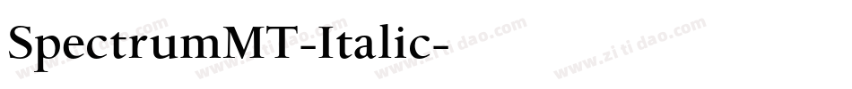 SpectrumMT-Italic字体转换