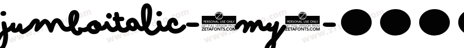 JumboItalic-9MY2字体转换