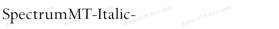 SpectrumMT-Italic字体转换