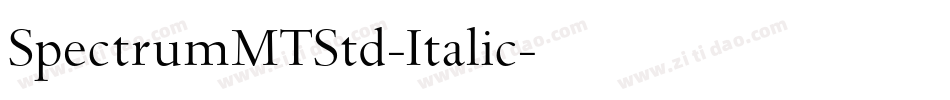 SpectrumMTStd-Italic字体转换