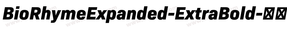 BioRhymeExpanded-ExtraBold字体转换