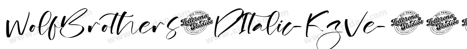 WolfBrothers3DItalic-KzVe字体转换