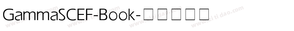 GammaSCEF-Book字体转换
