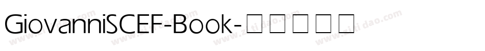 GiovanniSCEF-Book字体转换