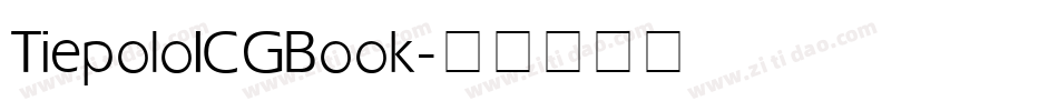 TiepoloICGBook字体转换