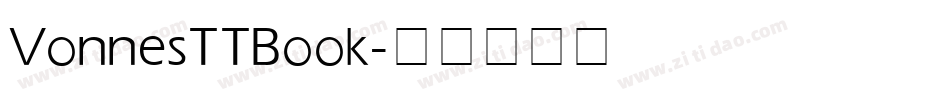 VonnesTTBook字体转换