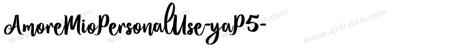 AmoreMioPersonalUse-yaP5字体转换