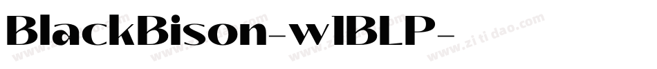 BlackBison-w1BLP字体转换