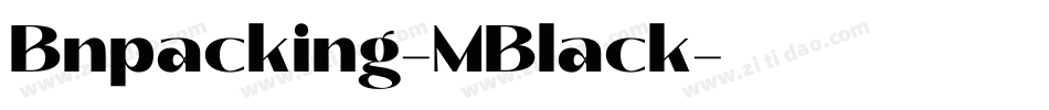 Bnpacking-MBlack字体转换