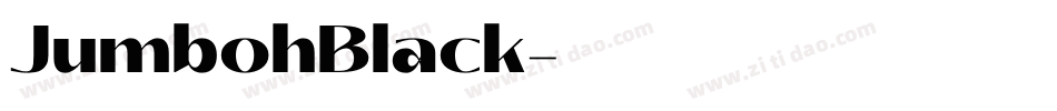 JumbohBlack字体转换