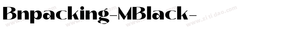 Bnpacking-MBlack字体转换