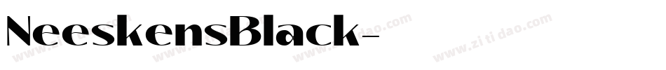 NeeskensBlack字体转换