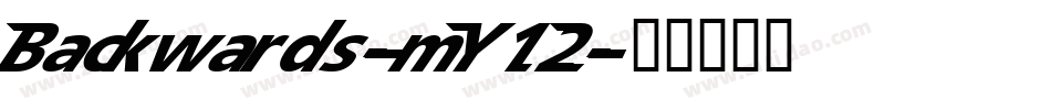 Backwards-mY12字体转换