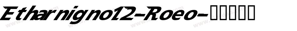 Etharnigno12-Roeo字体转换