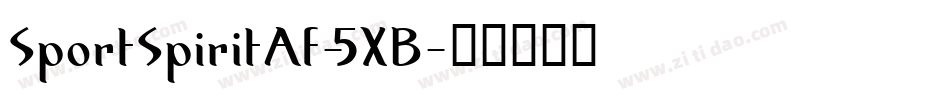 SportSpiritAf-5XB字体转换