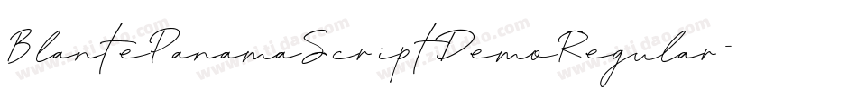 BlantePanamaScriptDemoRegular-1AaM字体转换
