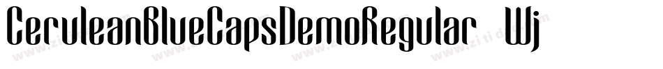 CeruleanBlueCapsDemoRegular-Wjo4字体转换