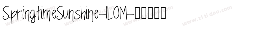 SpringtimeSunshine-1L0M字体转换