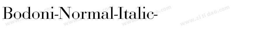 Bodoni-Normal-Italic字体转换