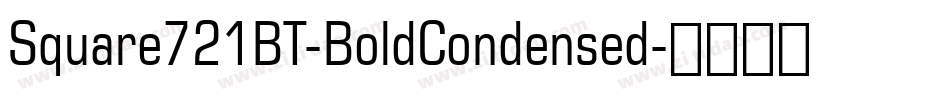 Square721BT-BoldCondensed字体转换