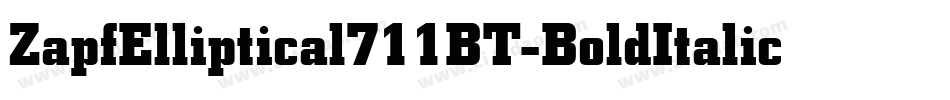ZapfElliptical711BT-BoldItalic字体转换
