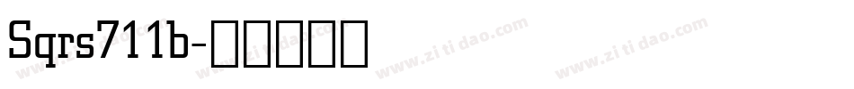 Sqrs711b字体转换