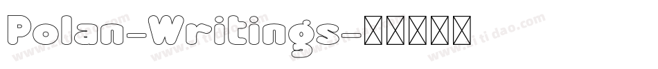 Polan-Writings字体转换