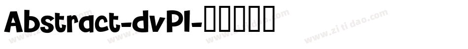 Abstract-dvPl字体转换
